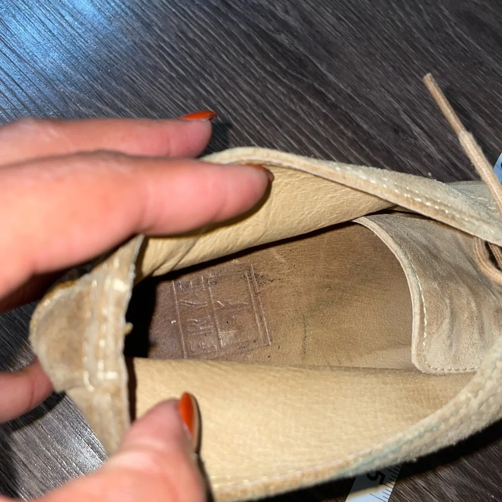 FRYE Paul Chukka Mid Lace Suede Leather Boots Mens Size 11.5 D Tan